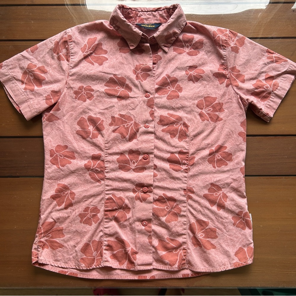 Pink Floral Button Down Shirt